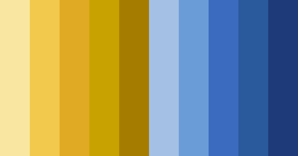 Download gold and blue fusion color palette PNG image (landscape)