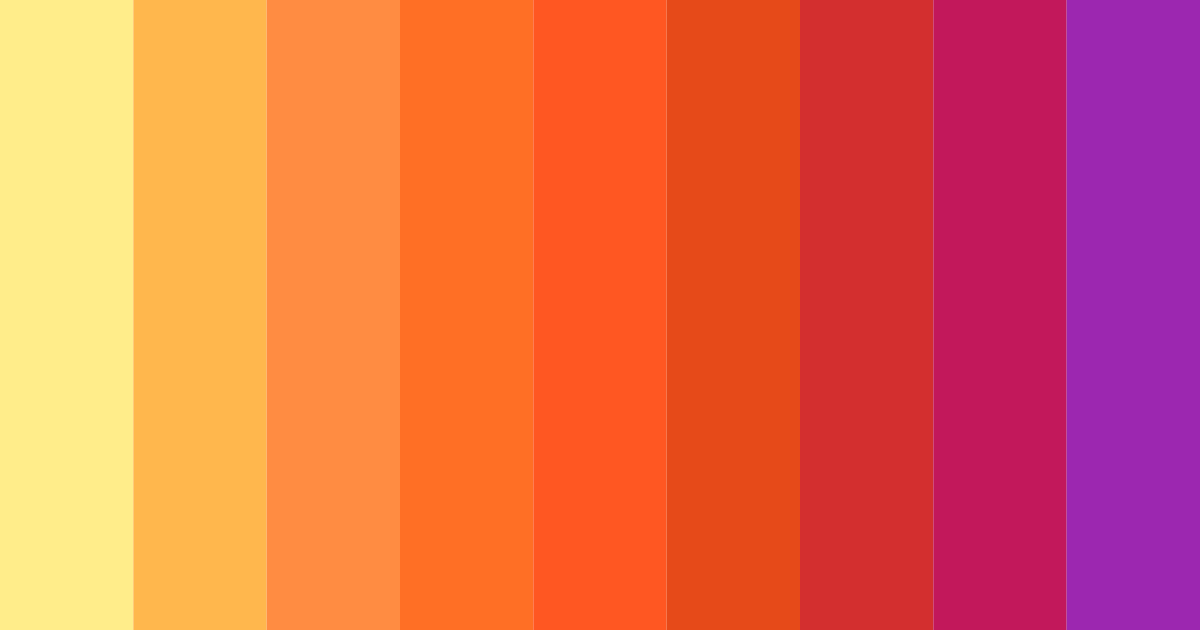 Download tropical sunrise color palette PNG image (landscape)