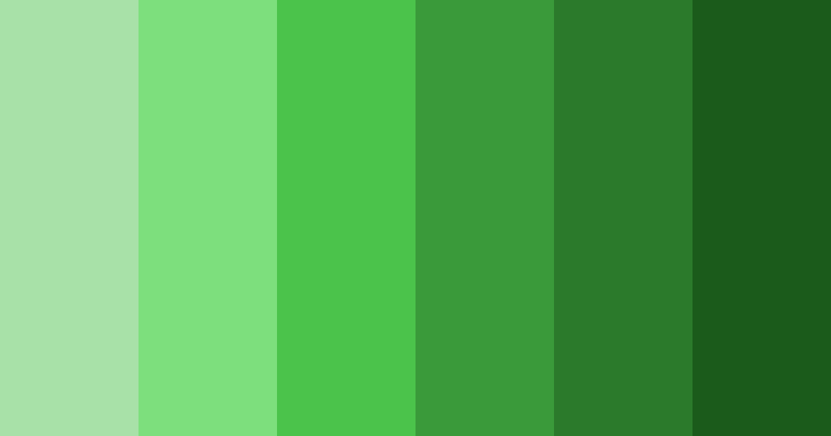 Download shades of green grass color palette PNG image (landscape)