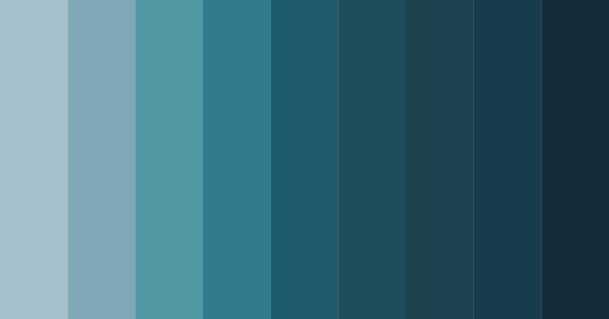 Download midnight teal serenity color palette PNG image (landscape)