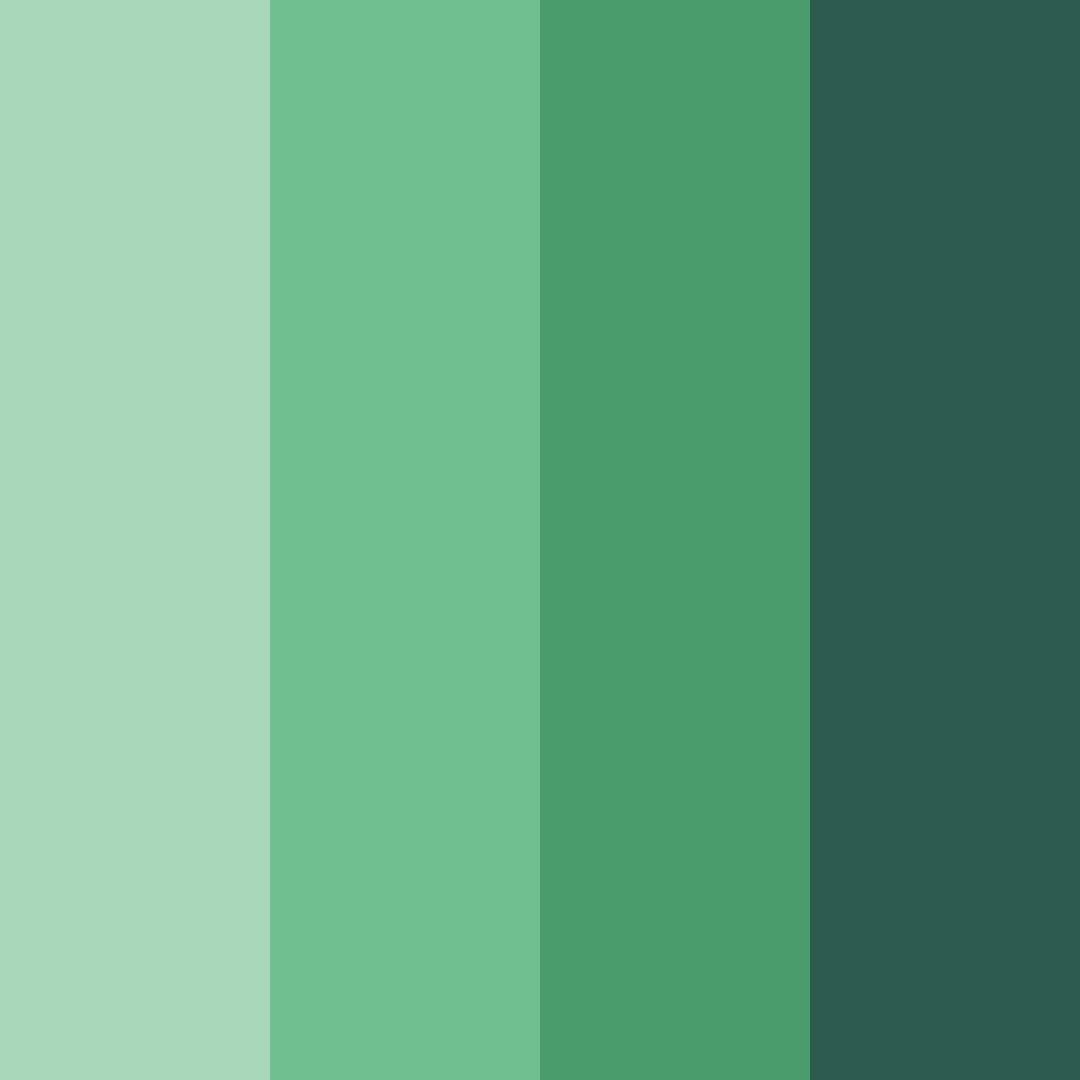 Download emerald depths color palette PNG image (square)