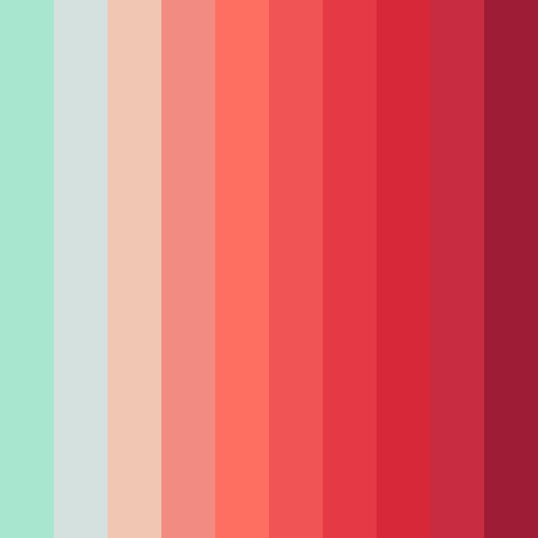 Download green to red gradient color palette PNG image (square)