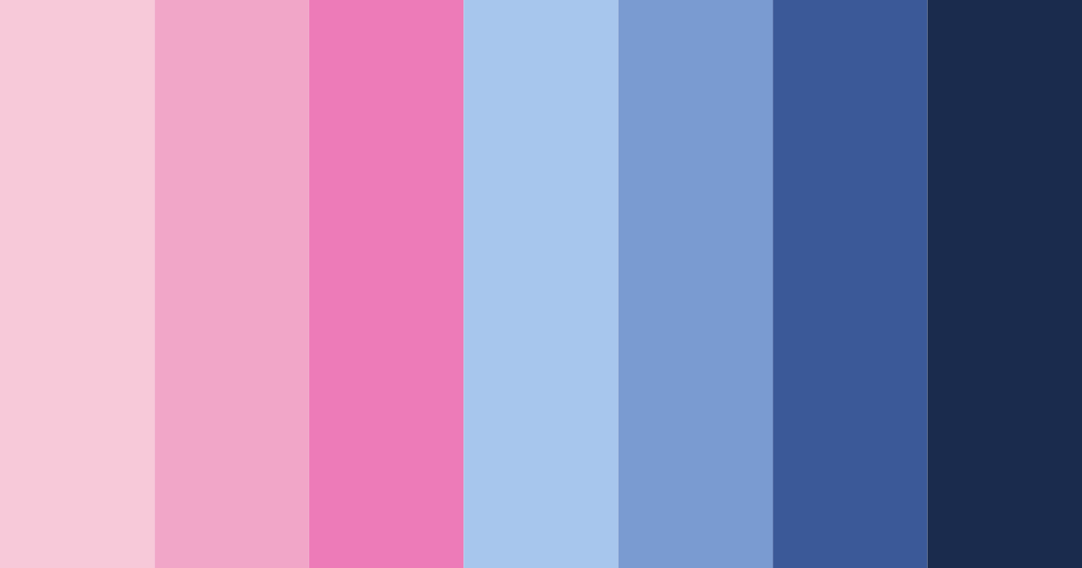 Download shades of blue and pink color palette PNG image (landscape)