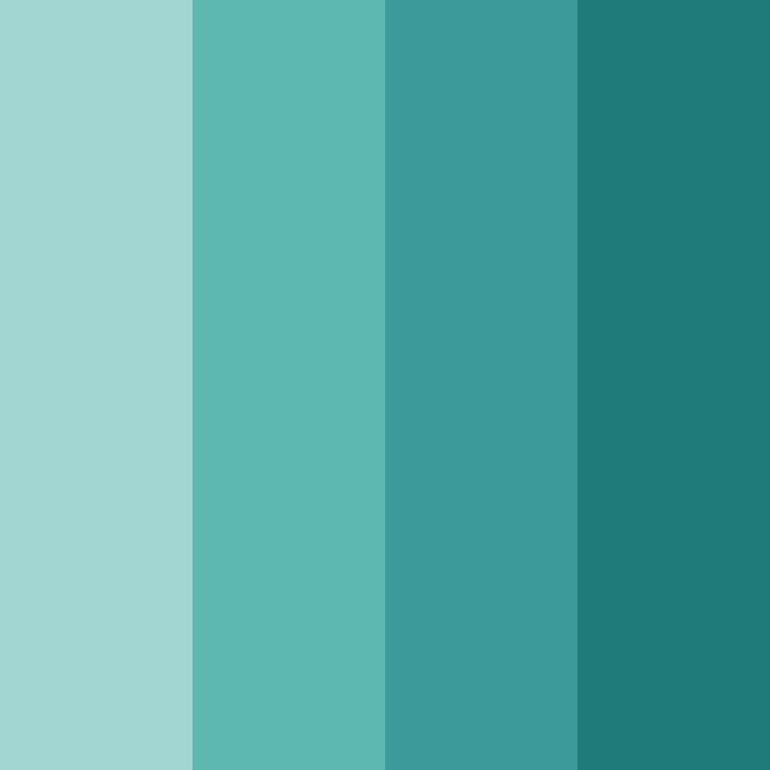 Download turquoise shades color palette PNG image (square)