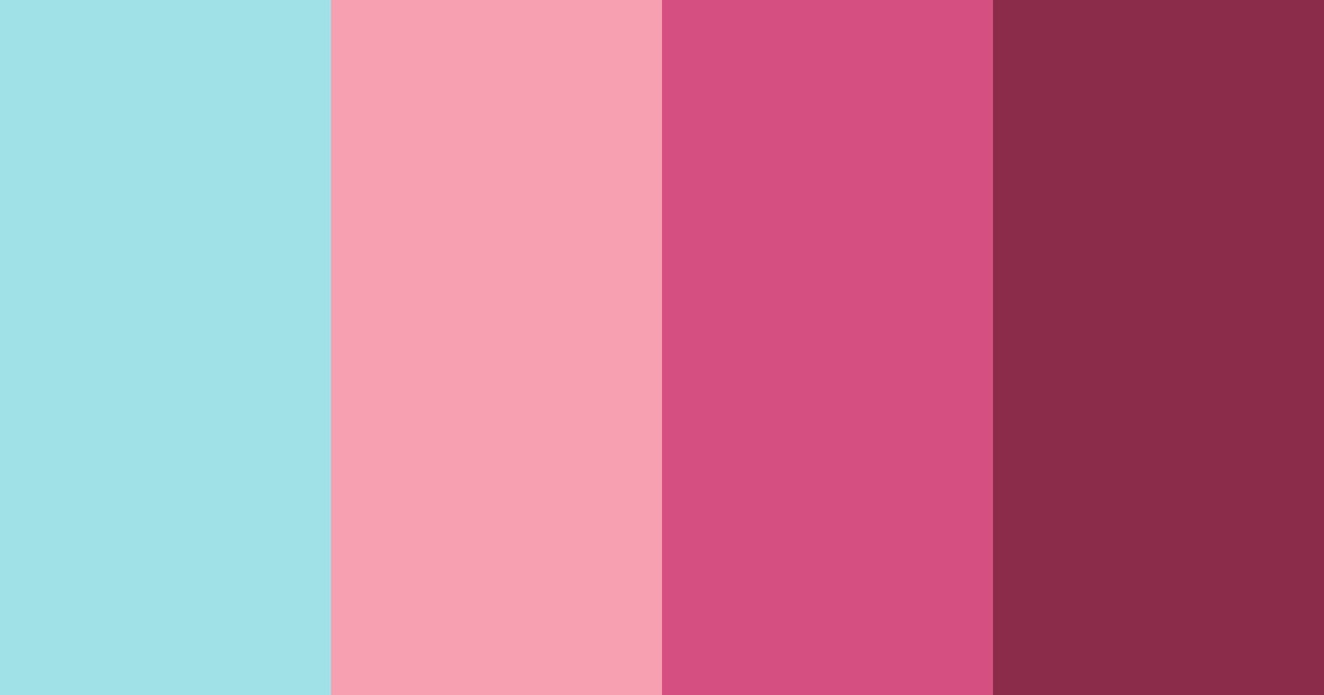 Download turquoise and pink delight color palette PNG image (landscape)