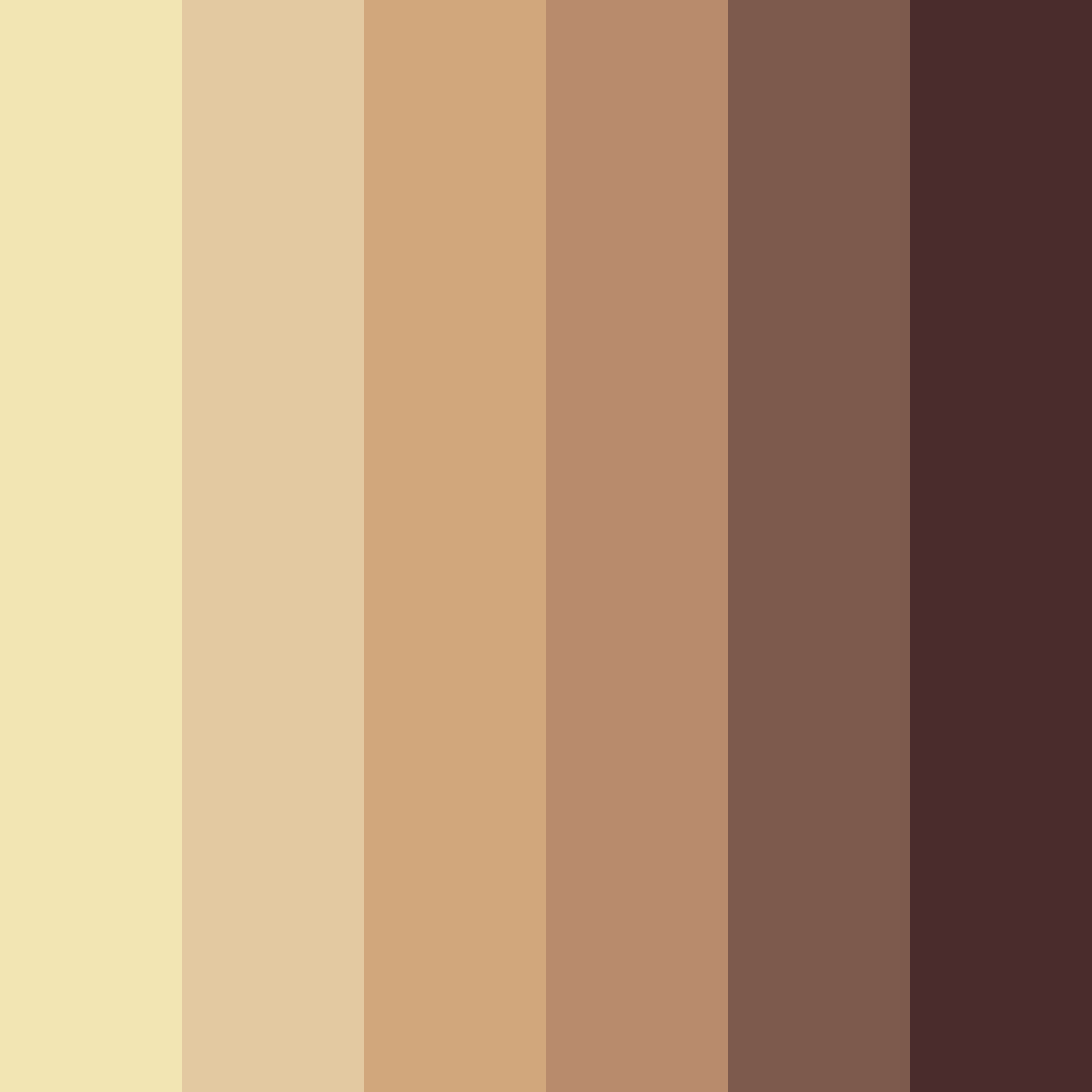 Download shades of brown color palette PNG image (square)