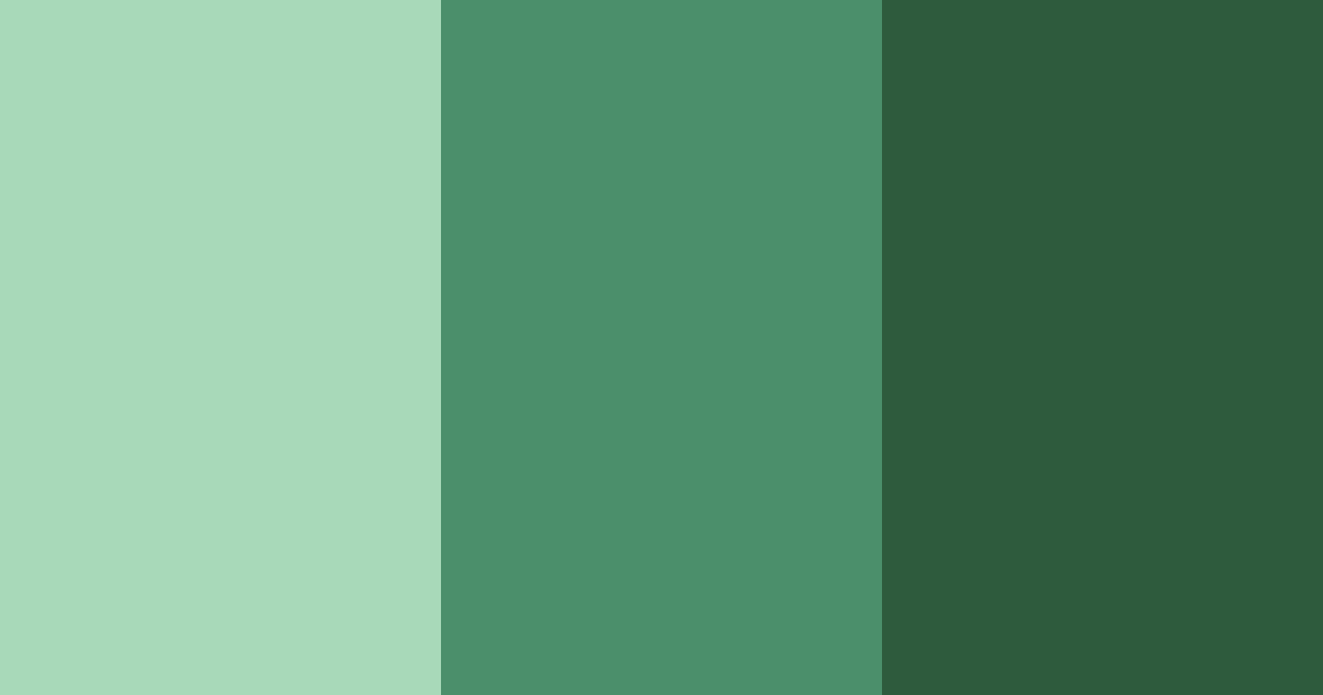 Download deep green shades color palette PNG image (landscape)