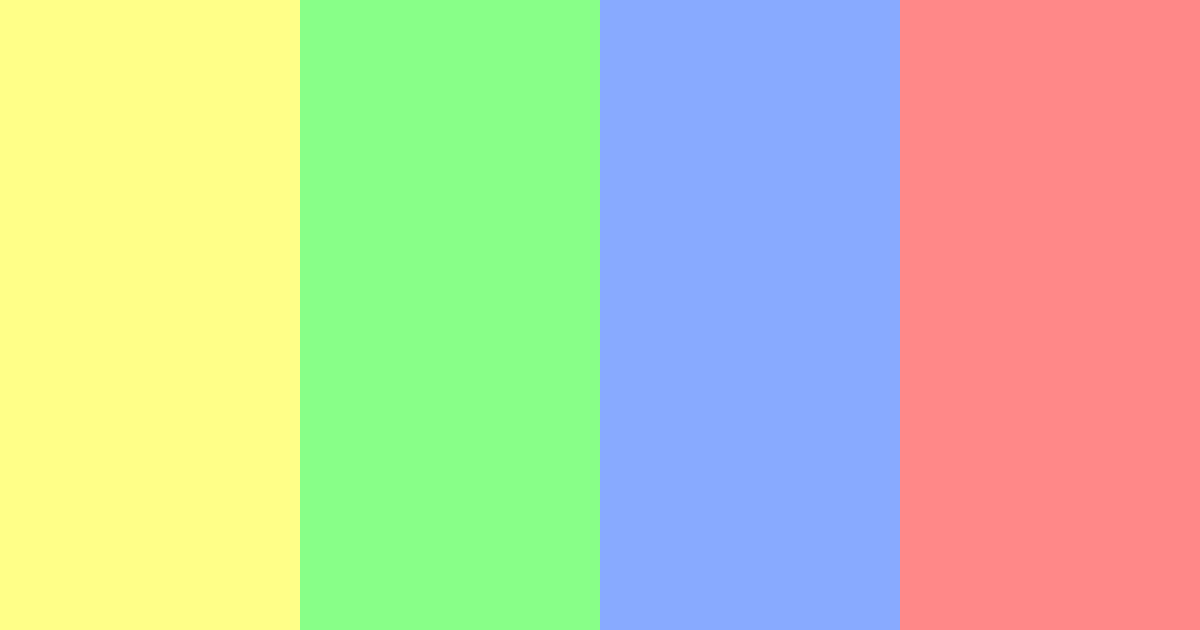Download bright rainbow color palette PNG image (landscape)