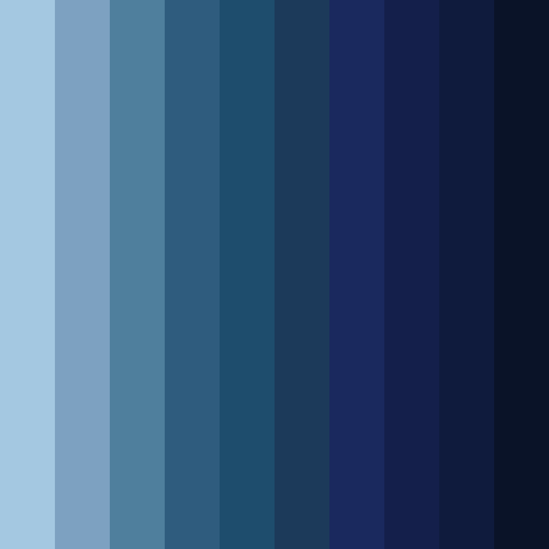 Download denim blue shades color palette PNG image (square)
