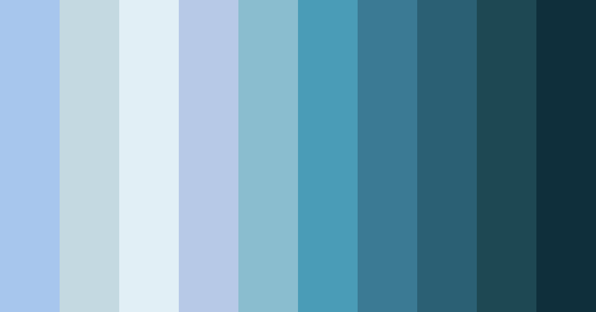 Download calm blue color palette PNG image (landscape)