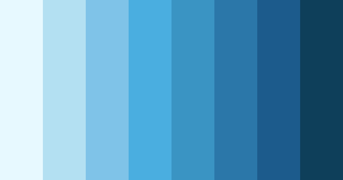 Download serenade of blues color palette PNG image (landscape)
