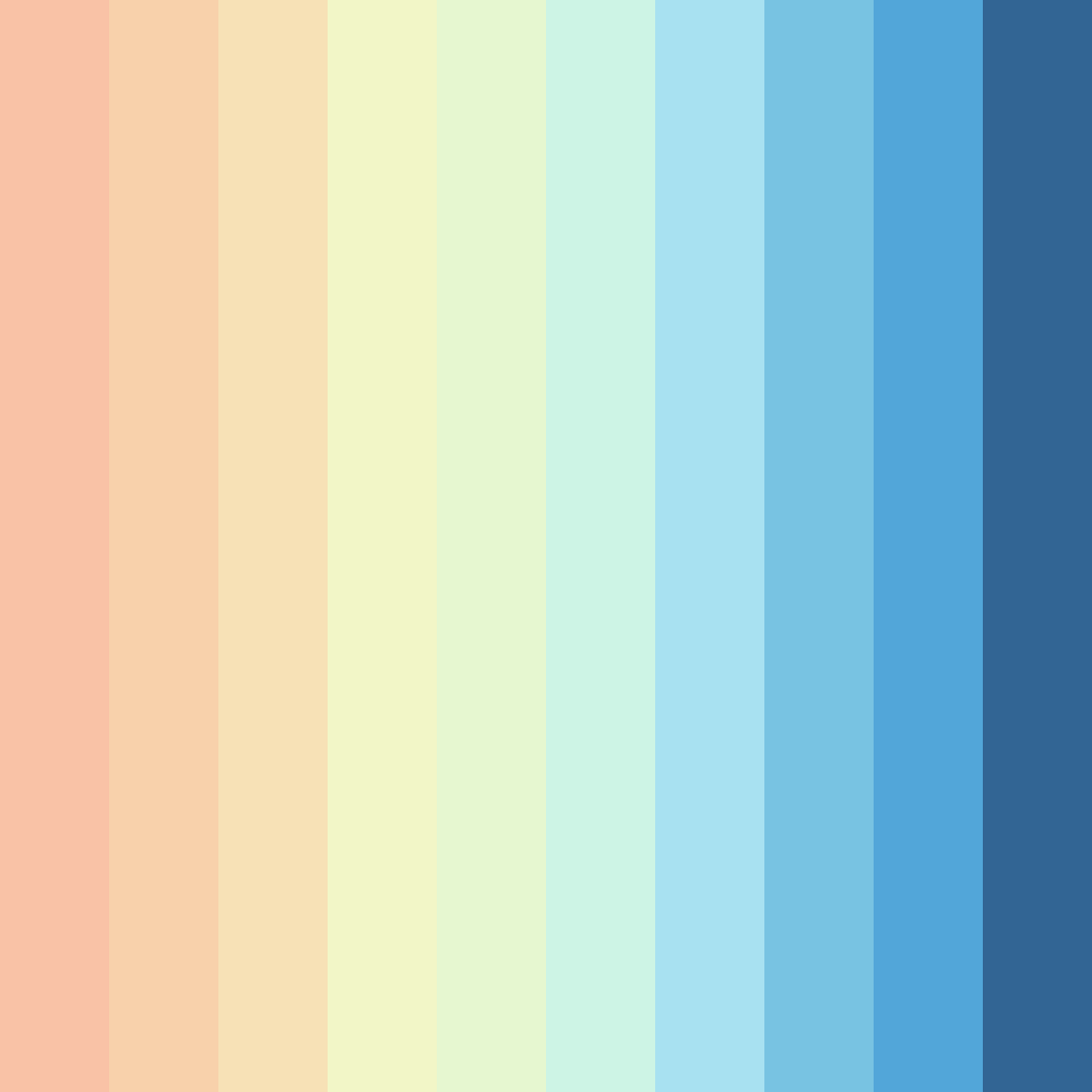 Download serene sunrise color palette PNG image (square)