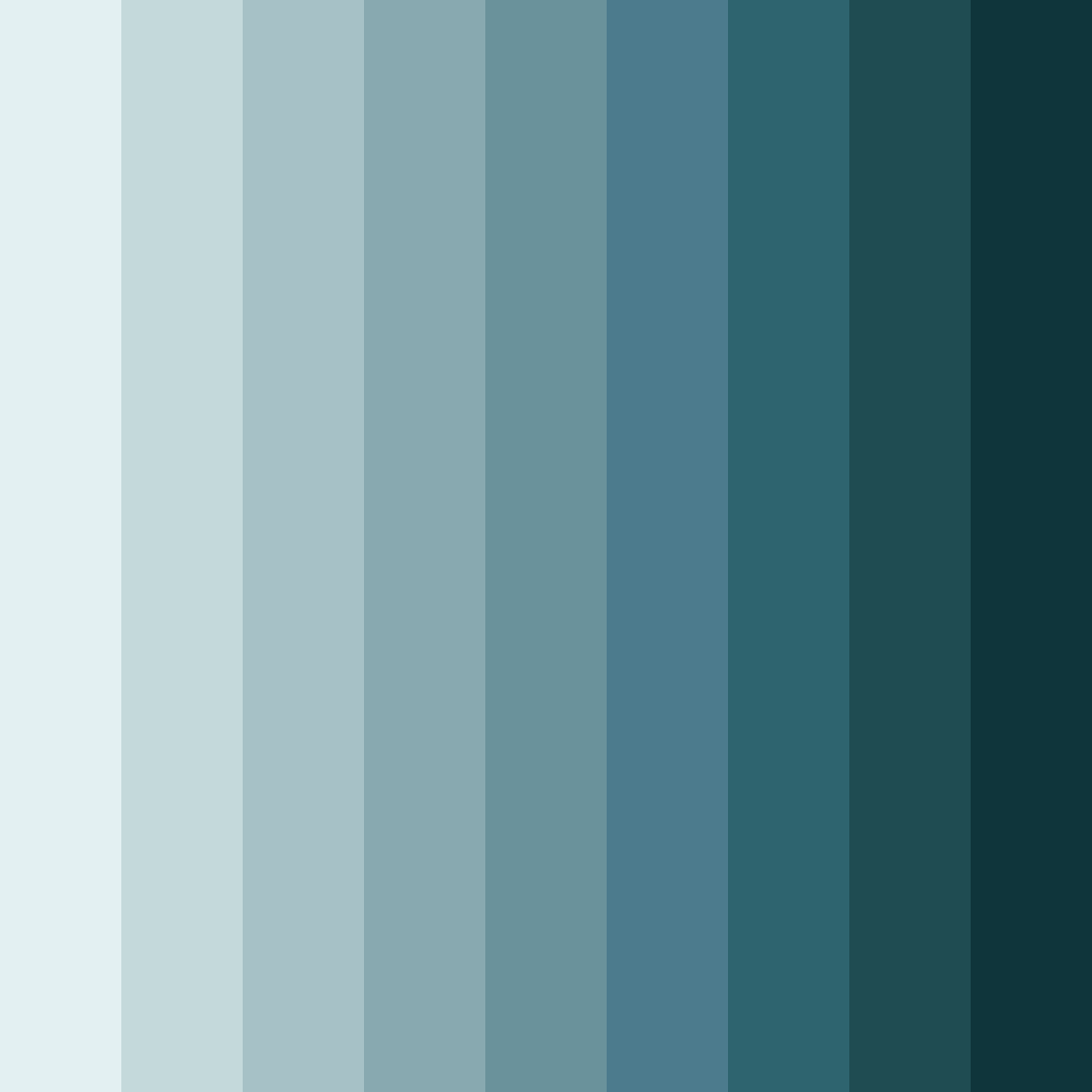 Download teal hues color palette PNG image (square)