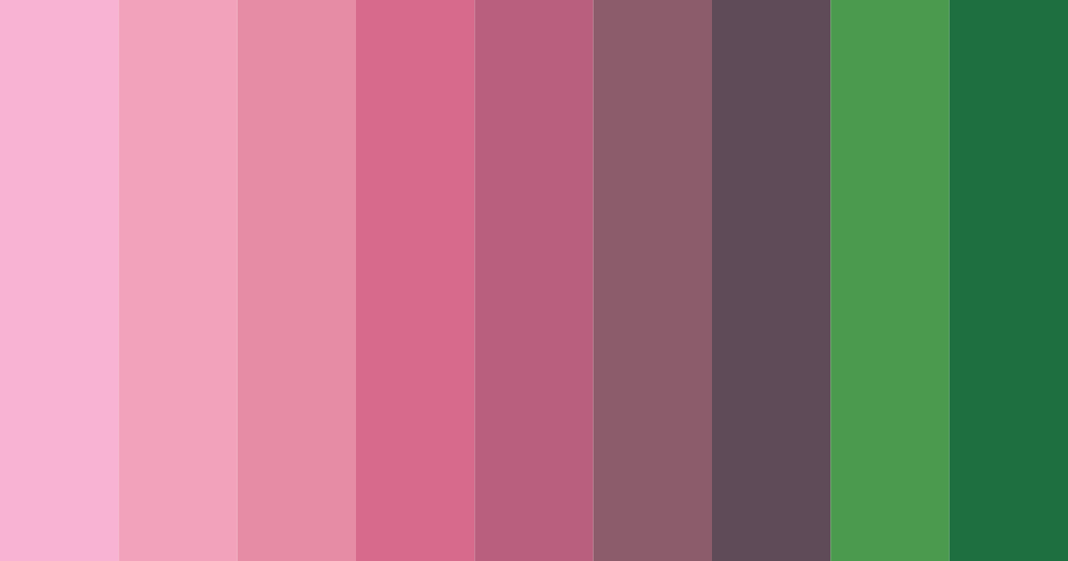 Download pink green harmony color palette PNG image (landscape)
