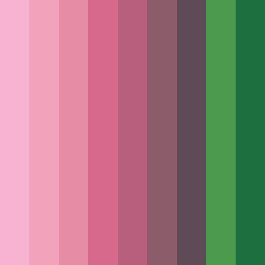 Download pink green harmony color palette PNG image (square)