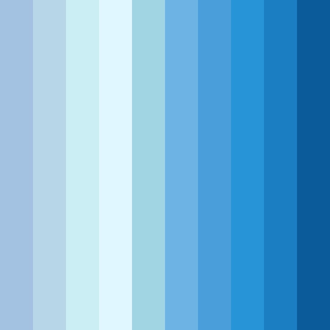 Download pastel blue skies color palette PNG image (square)