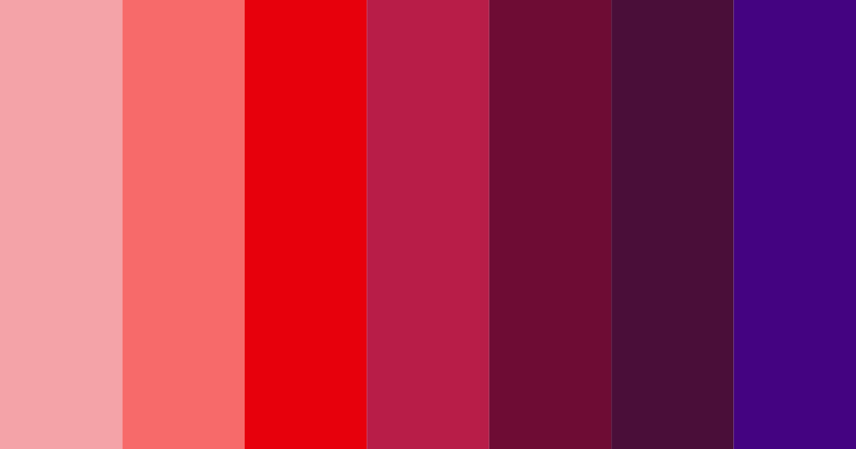 Download shades of red color palette PNG image (landscape)