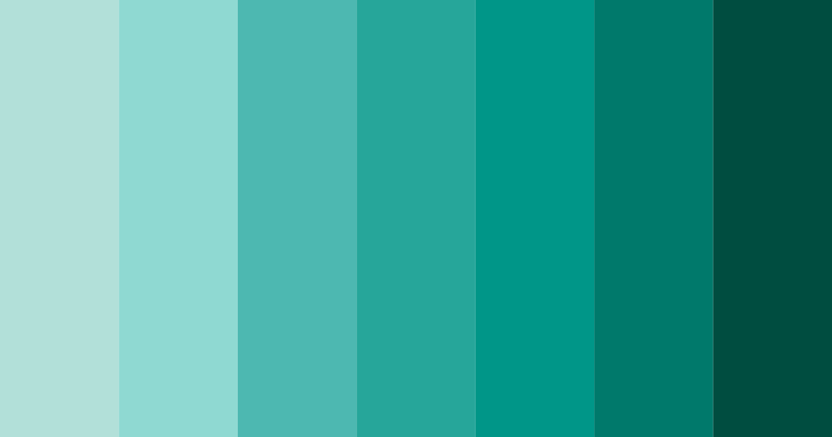Download tropical teal oasis color palette PNG image (landscape)