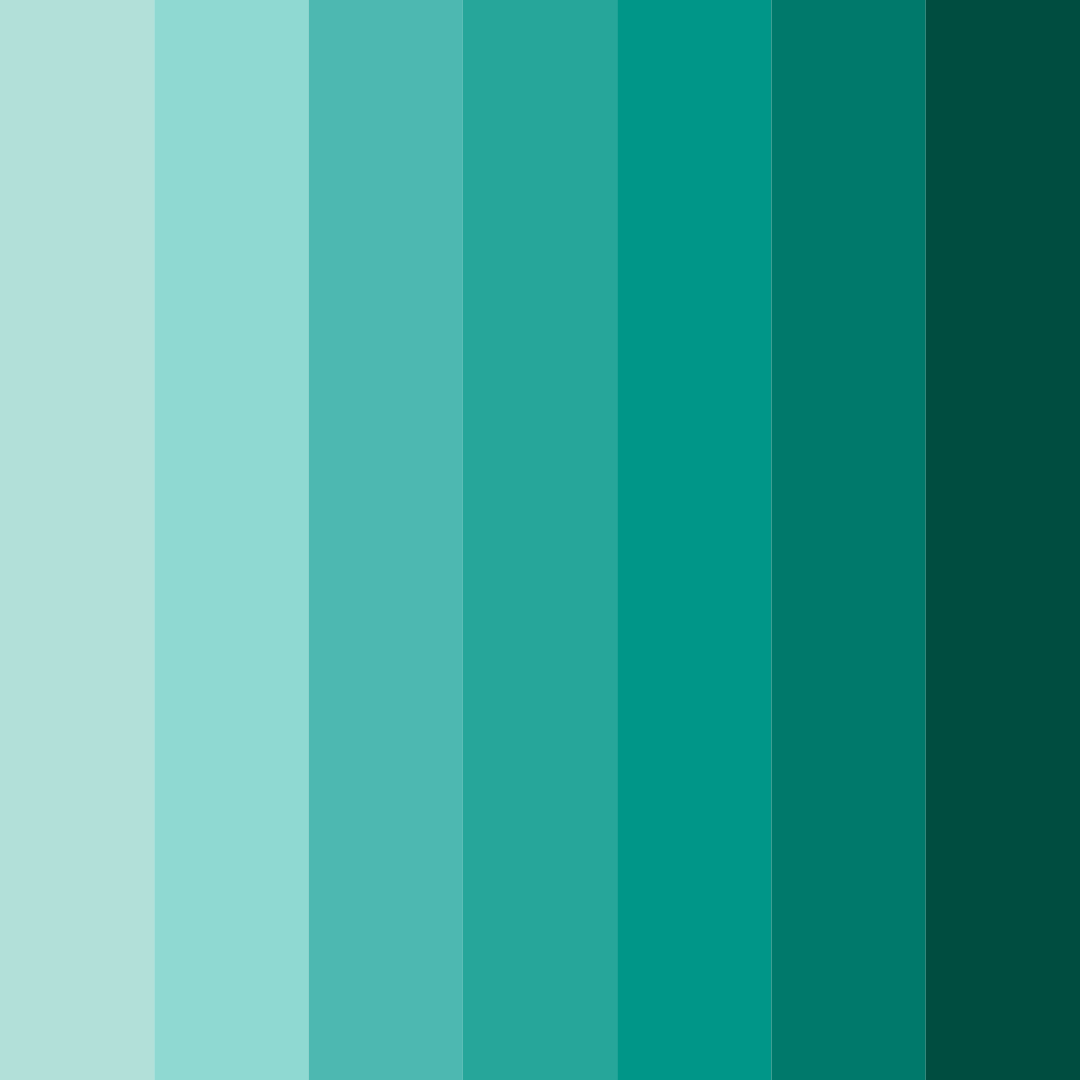 Download tropical teal oasis color palette PNG image (square)