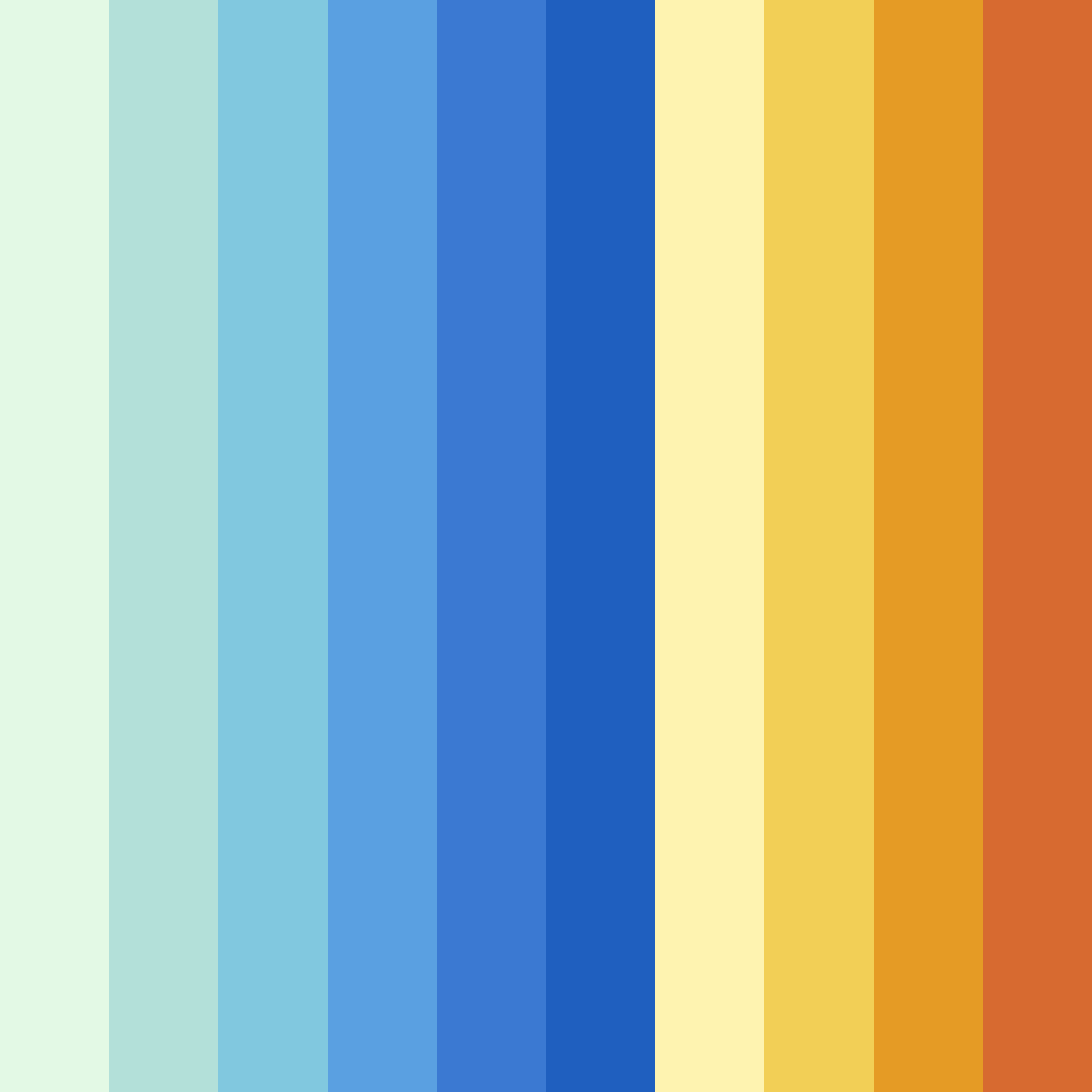 Download tropical sunrise color palette PNG image (square)