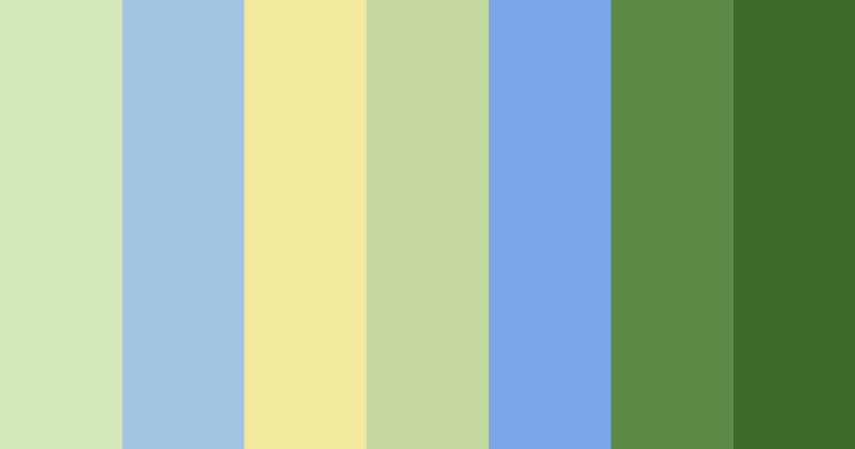 Download shades of green and blue color palette PNG image (landscape)