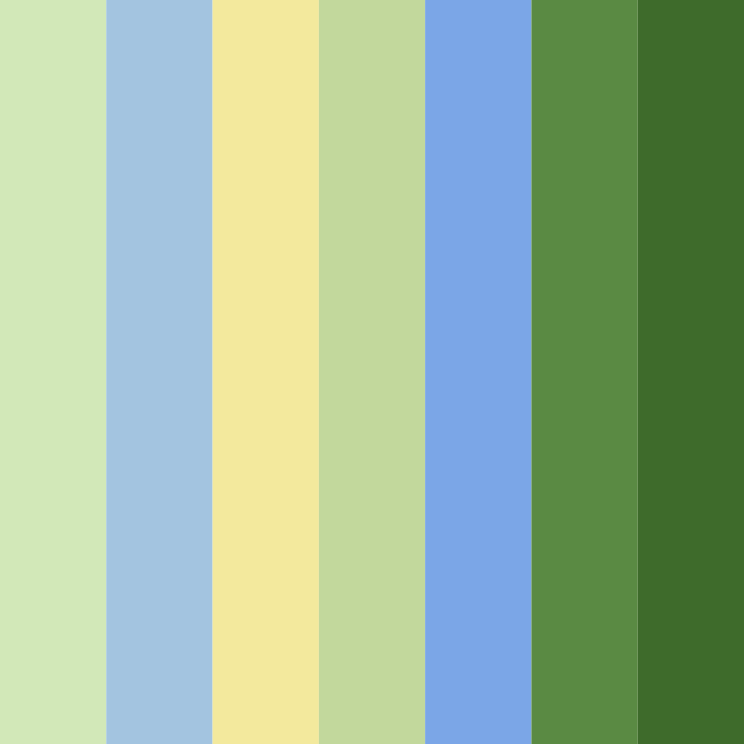 Download shades of green and blue color palette PNG image (square)