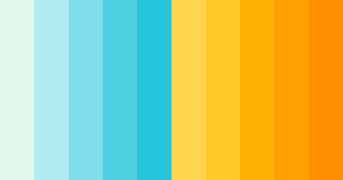 Download tropical sunrise color palette PNG image (landscape)