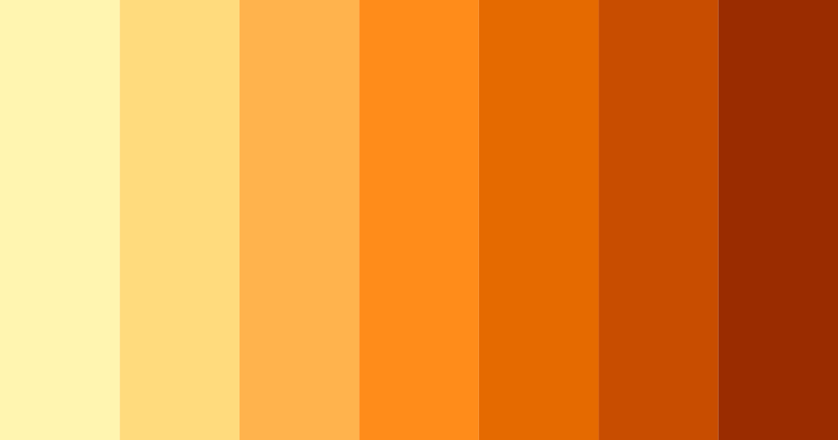 Download yellow to red sunset color palette PNG image (landscape)