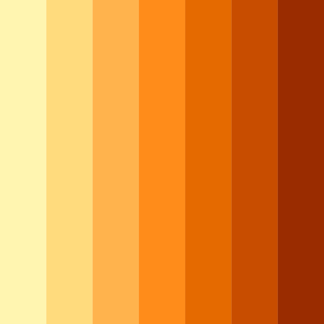 Download yellow to red sunset color palette PNG image (square)