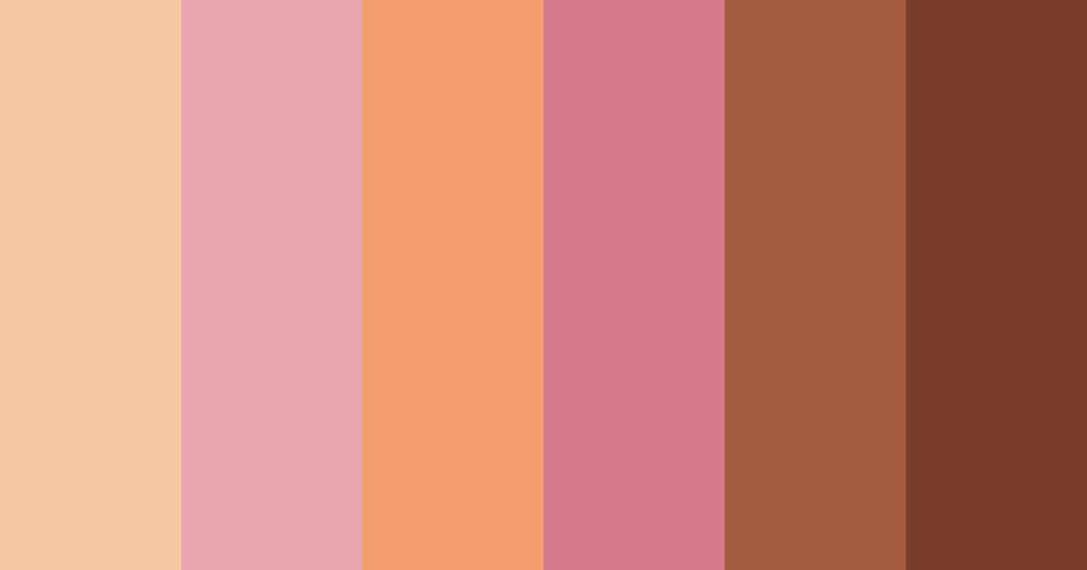 Download warm coral color palette PNG image (landscape)