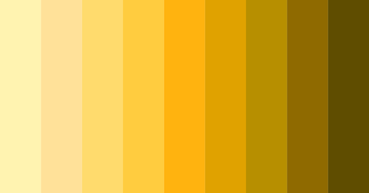 Download warm yellow sunshine color palette PNG image (landscape)