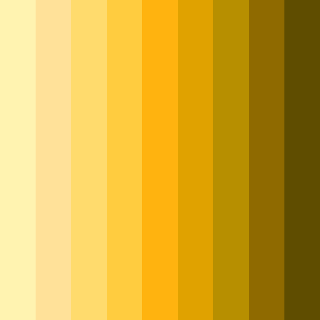 Download warm yellow sunshine color palette PNG image (square)