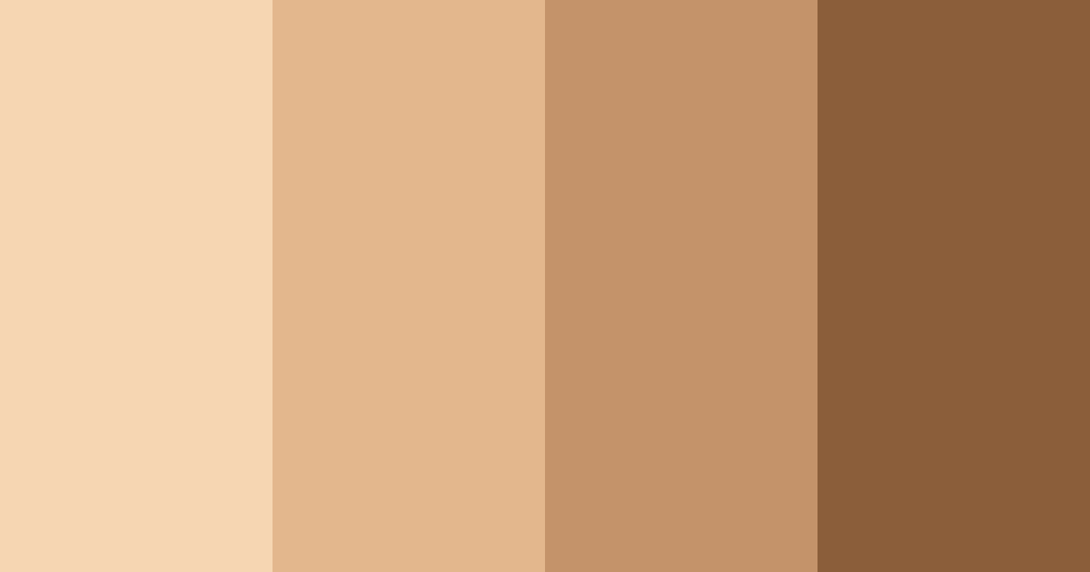 Download caramel brown color palette PNG image (landscape)