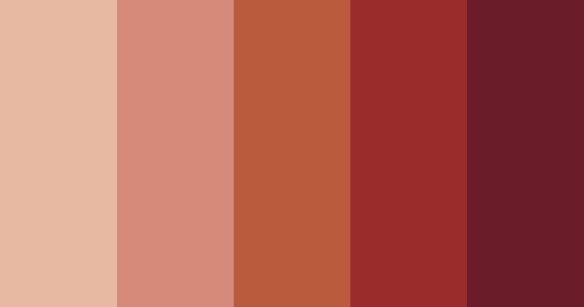 Download deep red color palette PNG image (landscape)