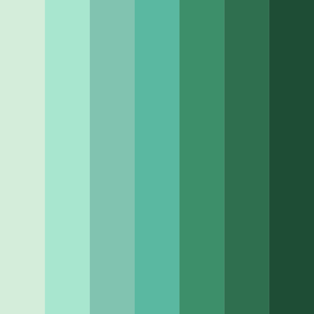 Download emerald oasis color palette PNG image (square)