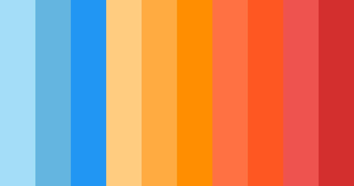 Download blue and orange delight color palette PNG image (landscape)