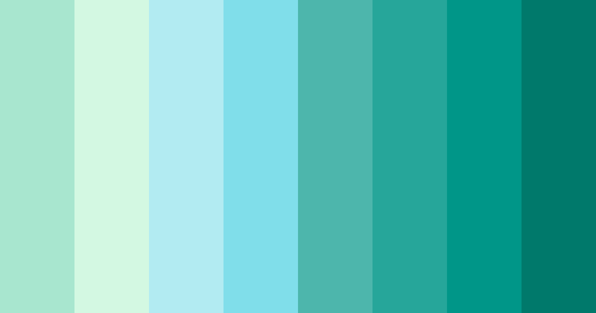 Download shades of light green and blue color palette PNG image (landscape)