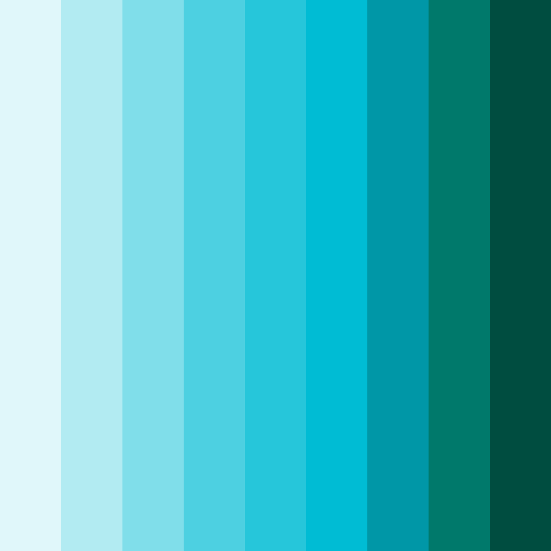 Download blue beach color palette PNG image (square)