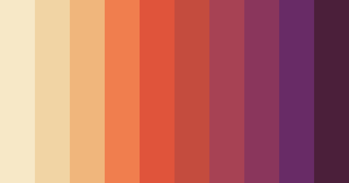 Download shades of red color palette PNG image (landscape)