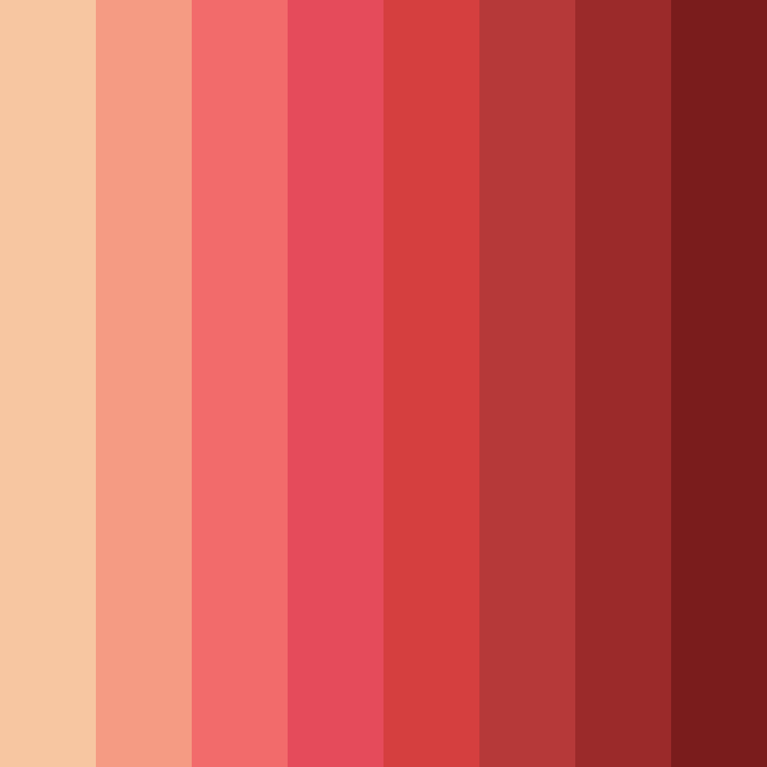 Download crimson sunset color palette PNG image (square)