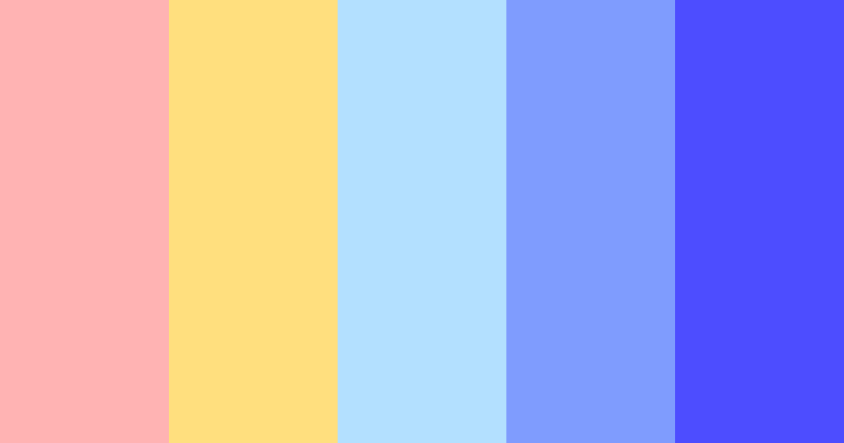 Download rainbow blue color palette PNG image (landscape)