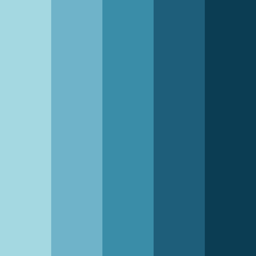 Download blue winter color palette PNG image (square)