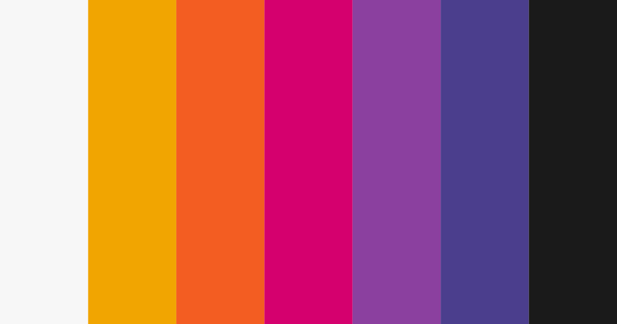 Download rainbow black color palette PNG image (landscape)