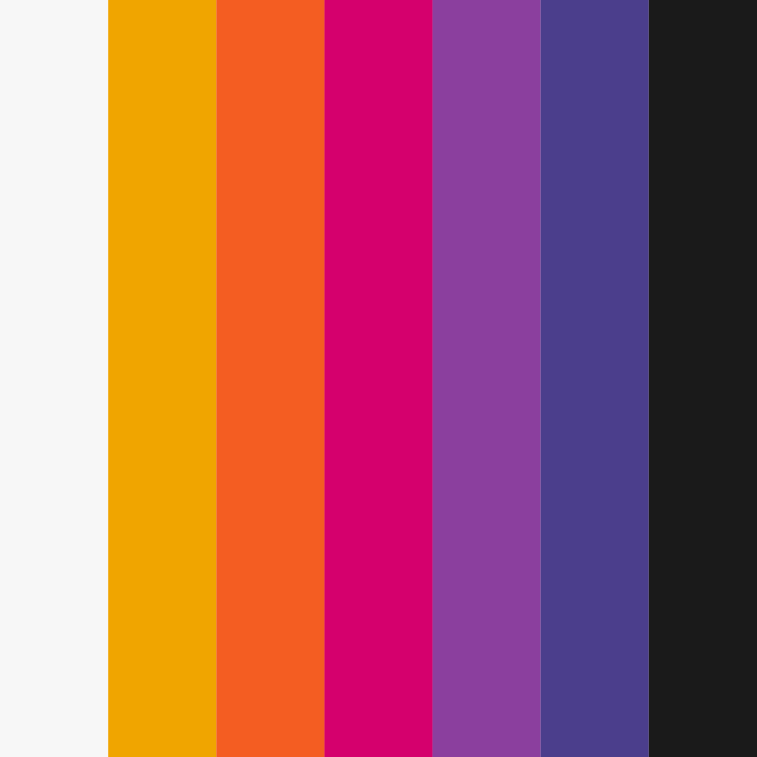 Download rainbow black color palette PNG image (square)