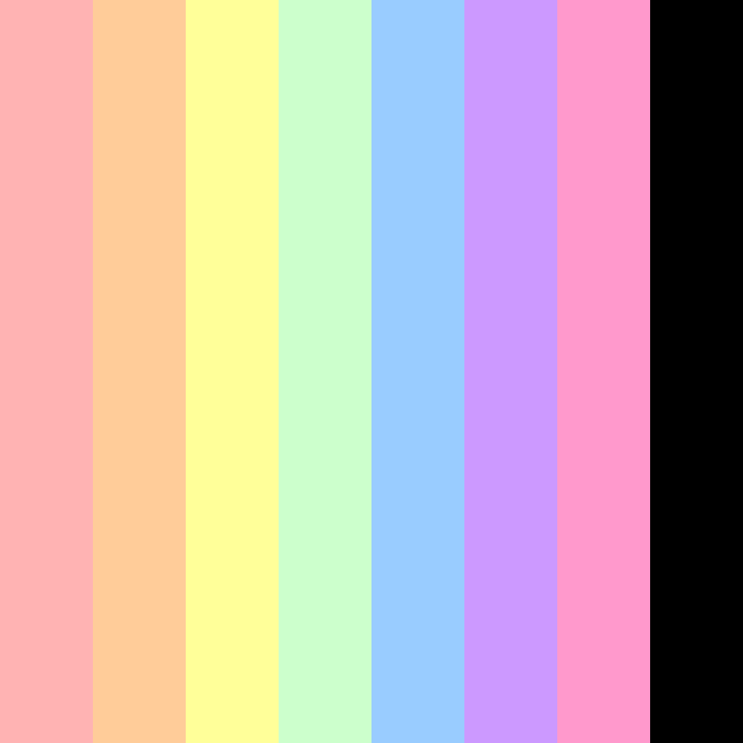 Download vibrant rainbow color palette PNG image (square)