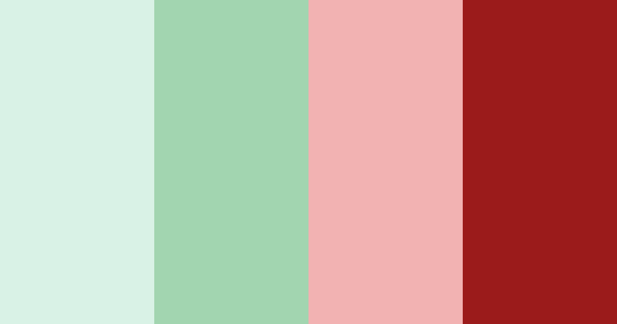 Download deep green and red harmony color palette PNG image (landscape)