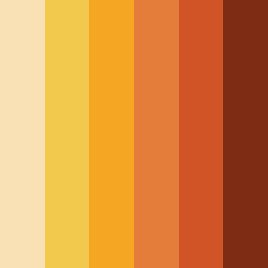 Download orange sunset color palette PNG image (square)