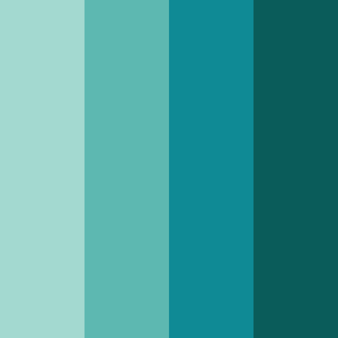 Download teal tranquility color palette PNG image (square)