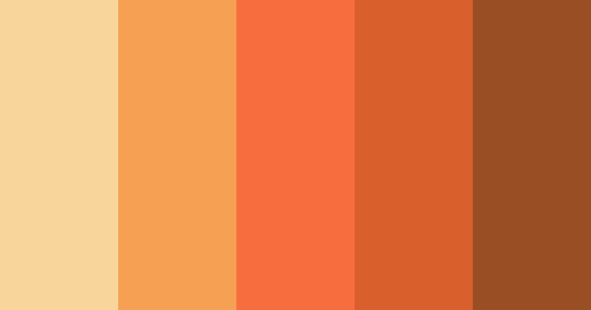 Download orange fox color palette PNG image (landscape)