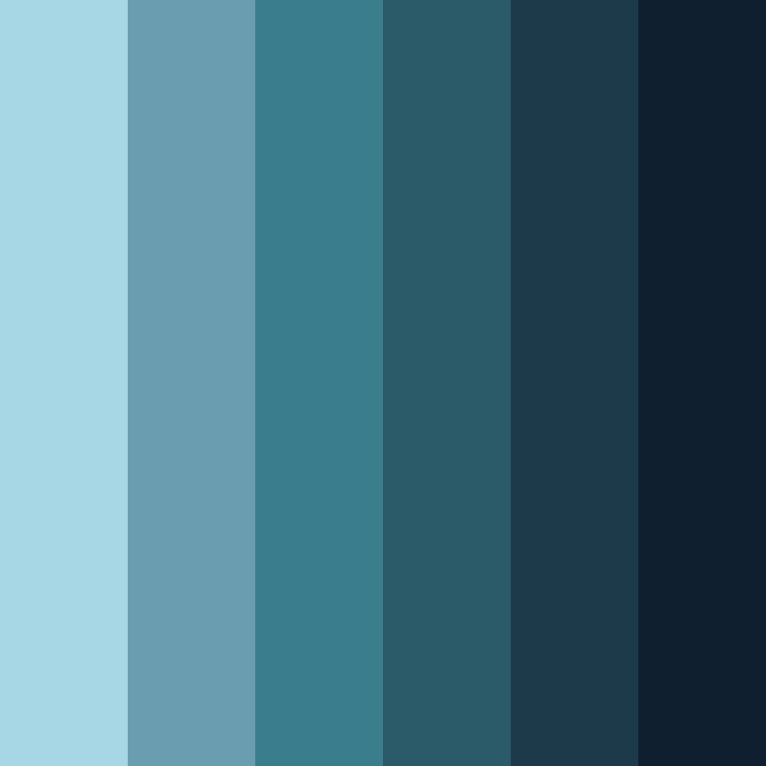 Download dark teal and deep midnight blue color palette PNG image (square)